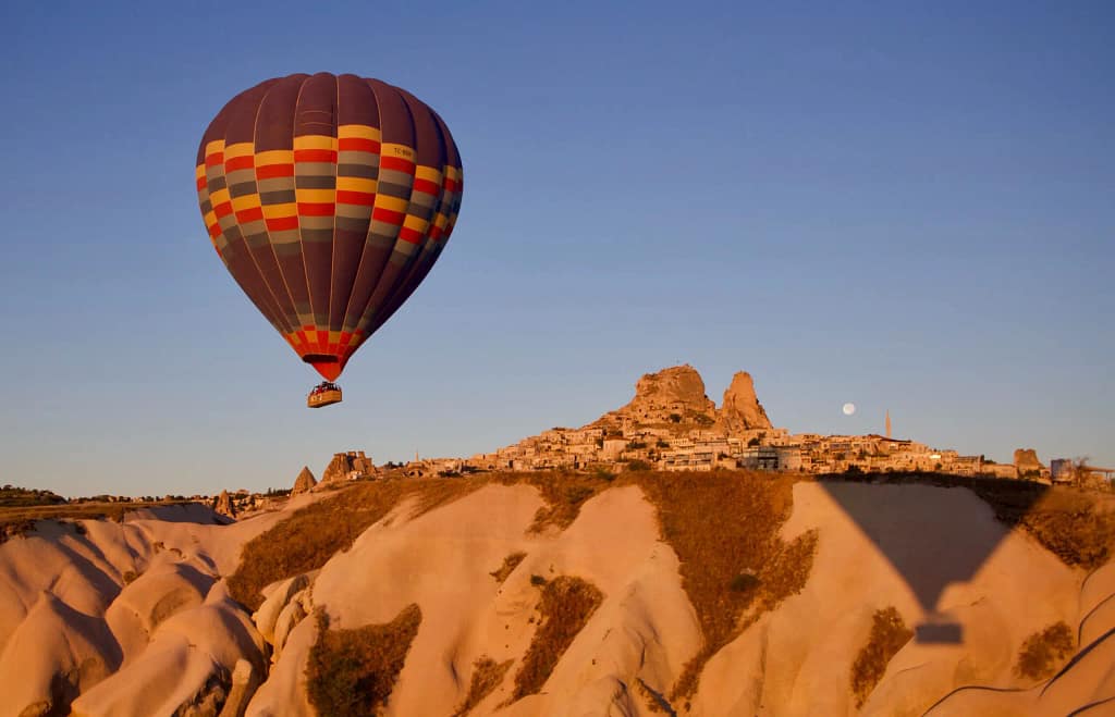 Sunrise hot air balloon ride in Cappadocia Turkey

