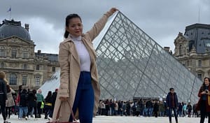 Paris France Louvre Museum Pyramid