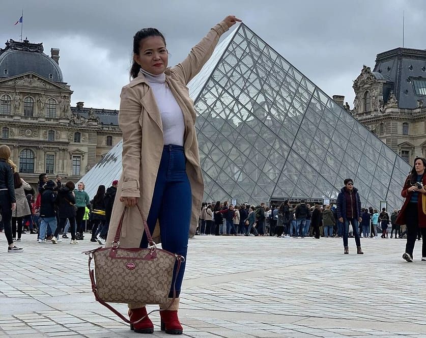 Paris France Louvre Museum Pyramid