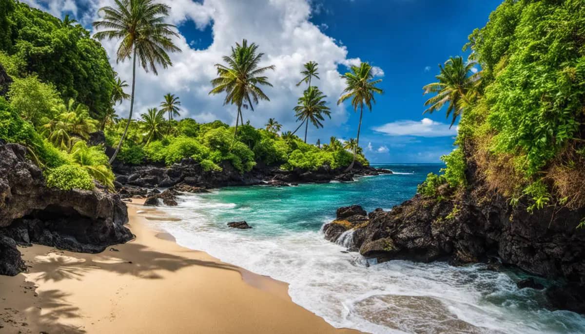 A scenic view of Comoros island, showcasing its natural beauty and ocean